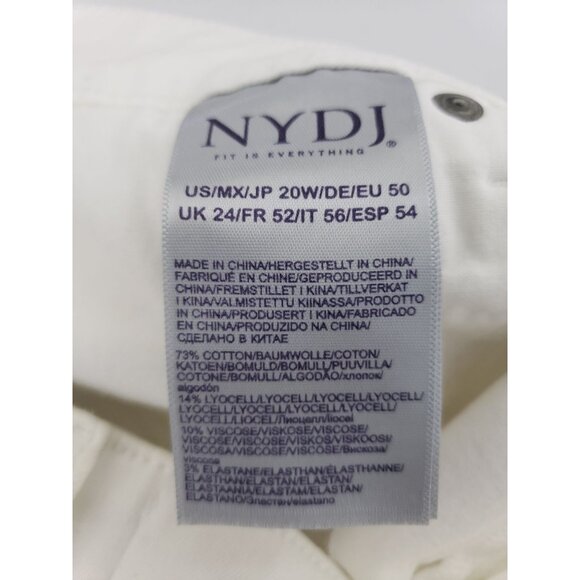NYDJ white, plus size, barbara bootcut with liftxtuck technology jeans, size 20W - Picture 6 of 7